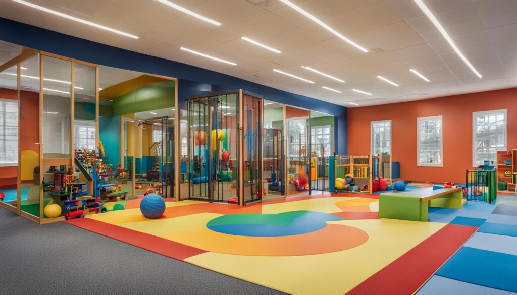 gimnasio con guardería infantil